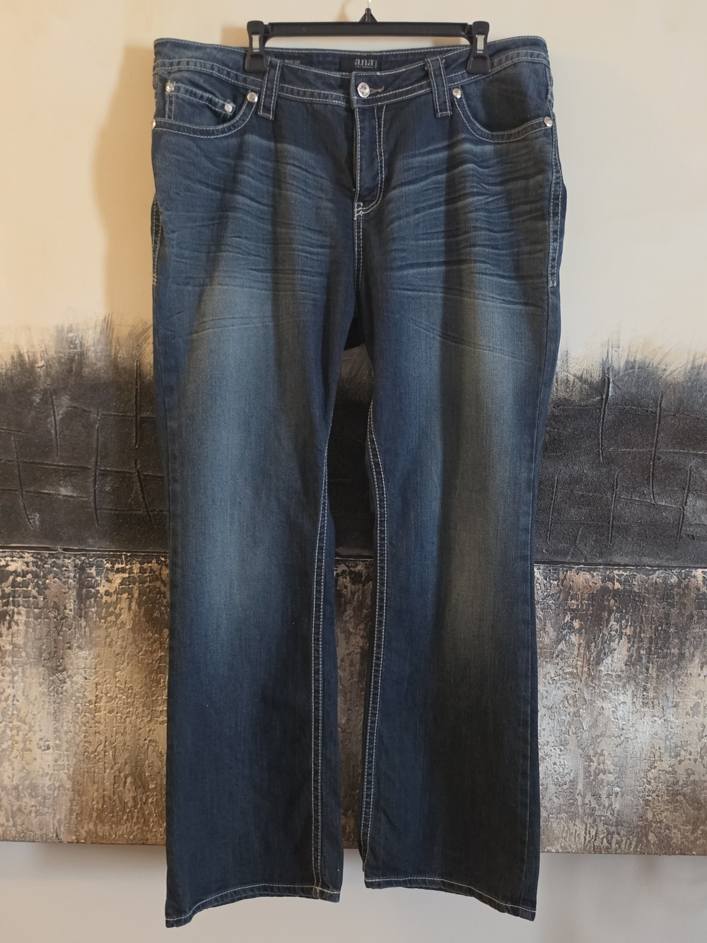a.n.a Women's Dark Blue Boot Cut Jeans